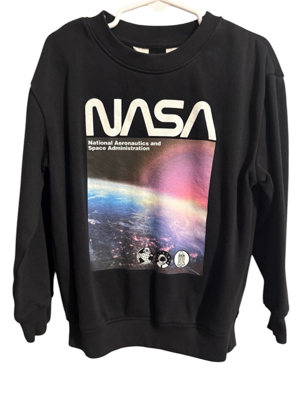 H&M Kids NASA Black Crewneck Sweatshirt